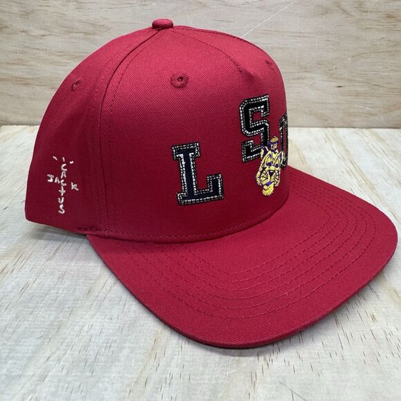 NEW LSU Tigers Travis Scott Cactus Jack x Mitchell Ness Snapback Hat - Picture 2 of 9